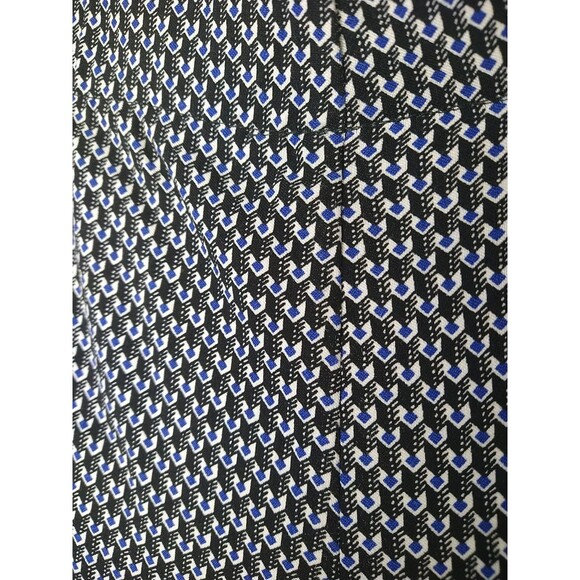 Lila ROSE WOMAN 18W Flat Feont Blue Black Abstract Cropped Ankle Dress Pants... - Picture 3 of 9